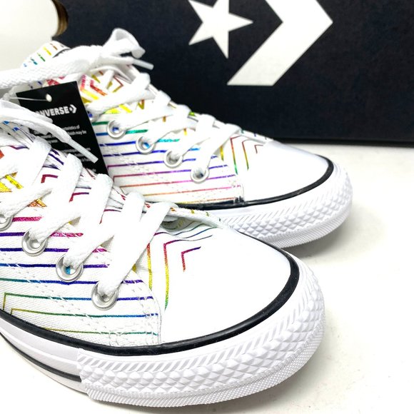 🌸Sale🌸 Converse Chuck Taylor AS Low Canvas White Multi Women Size 6 565440F - Picture 9 of 10